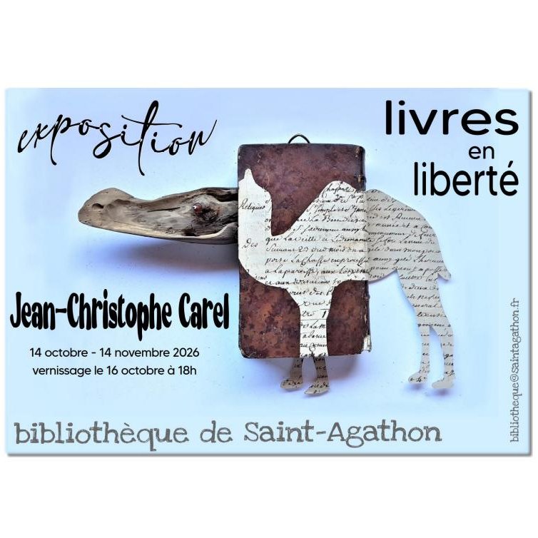Exposition // Jean-Christophe Carel, livres en liberté
